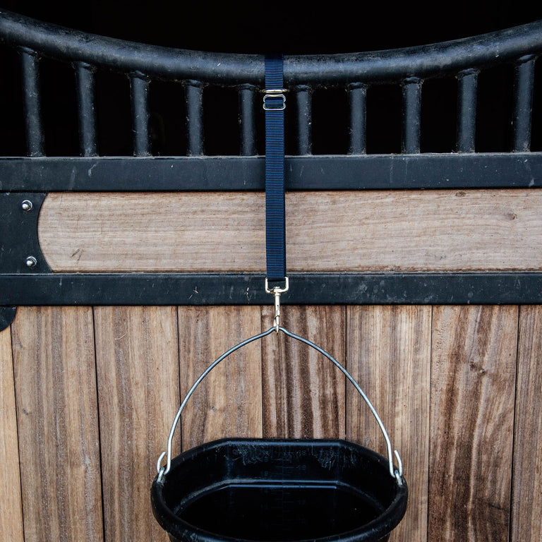 Kentucky Horsewear Long Nylon Hook and Ring - Navy