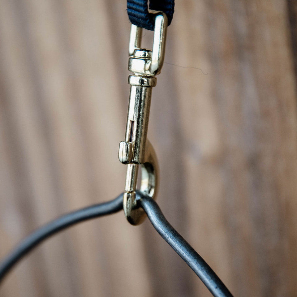 Kentucky Horsewear Long Nylon Hook and Ring - Navy