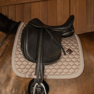 Kentucky Horsewear Classic Onion Plaited Glitter Rope Dressage Saddle Cloth - Beige