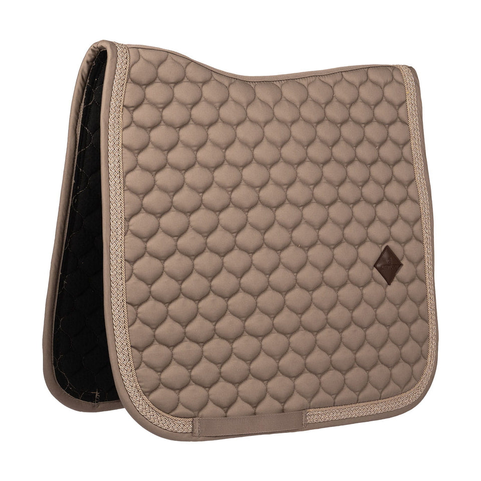 Kentucky Horsewear Classic Onion Plaited Glitter Rope Dressage Saddle Cloth - Beige