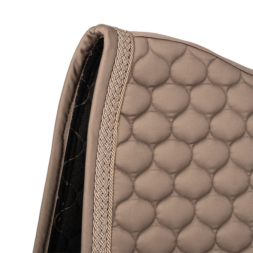 Kentucky Horsewear Classic Onion Plaited Glitter Rope Dressage Saddle Cloth - Beige