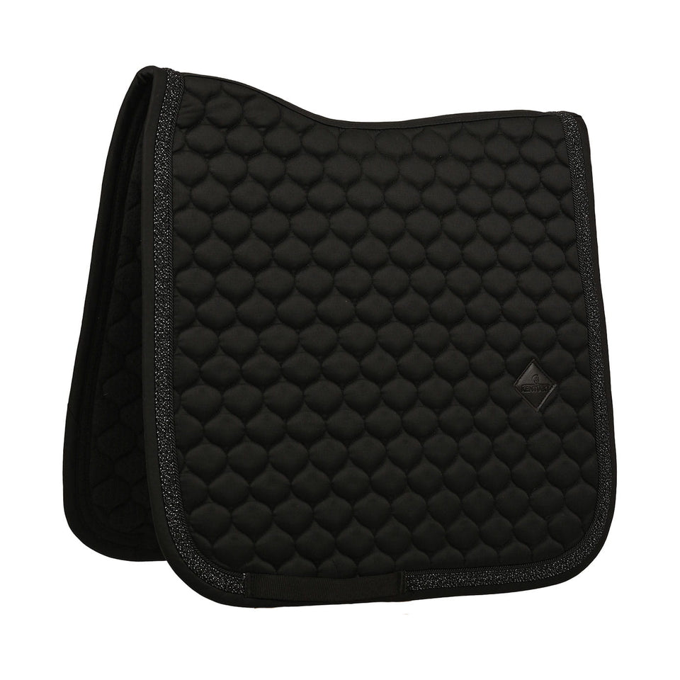 Kentucky Horsewear Classic Onion Plaited Glitter Rope Dressage Saddle Cloth - Black
