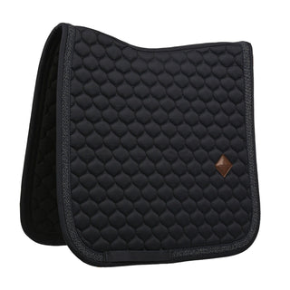 Kentucky Horsewear Classic Onion Plaited Glitter Rope Dressage Saddle Cloth - Navy