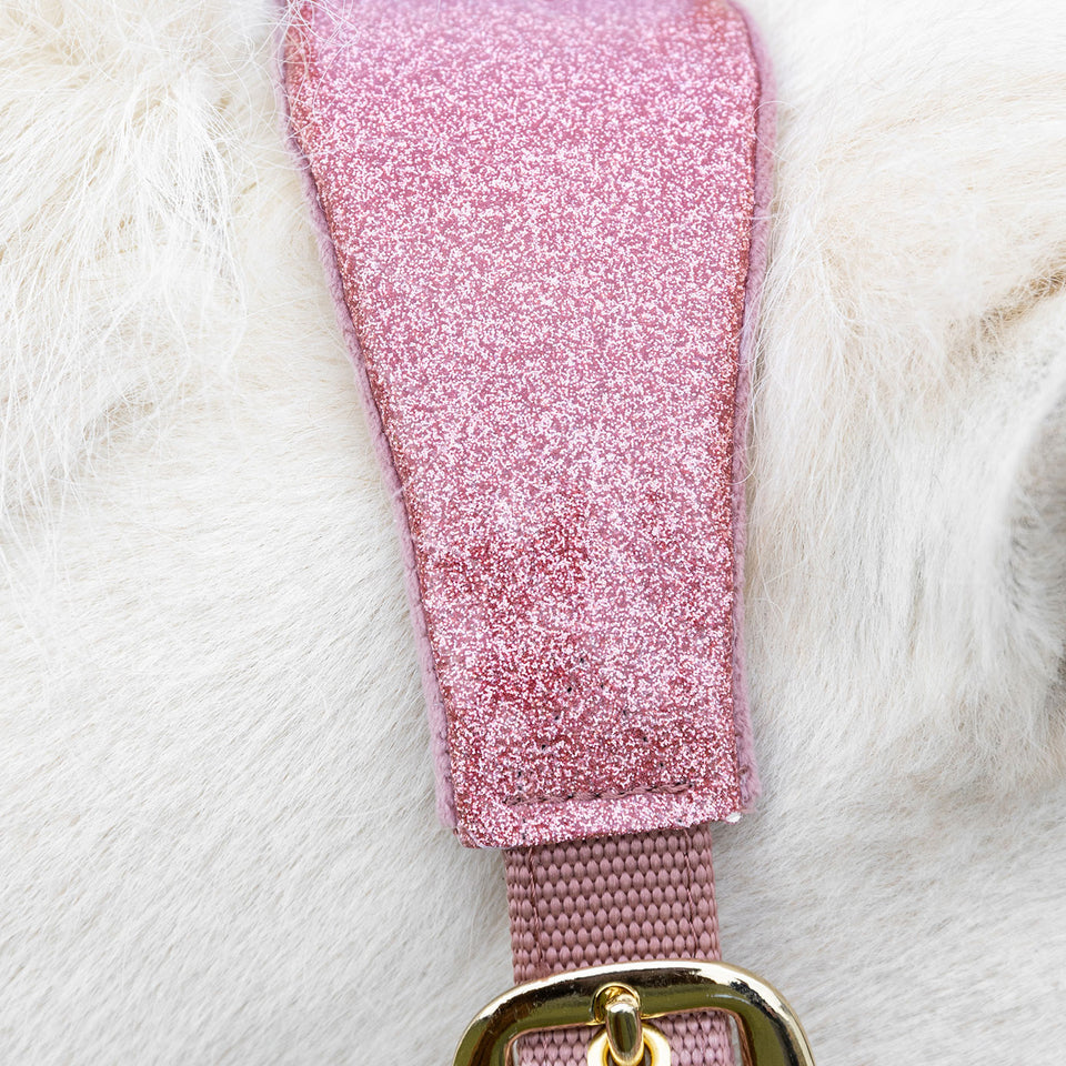 Kentucky Horsewear Velvet Headcollar Unicorn Glitter - Old Rose