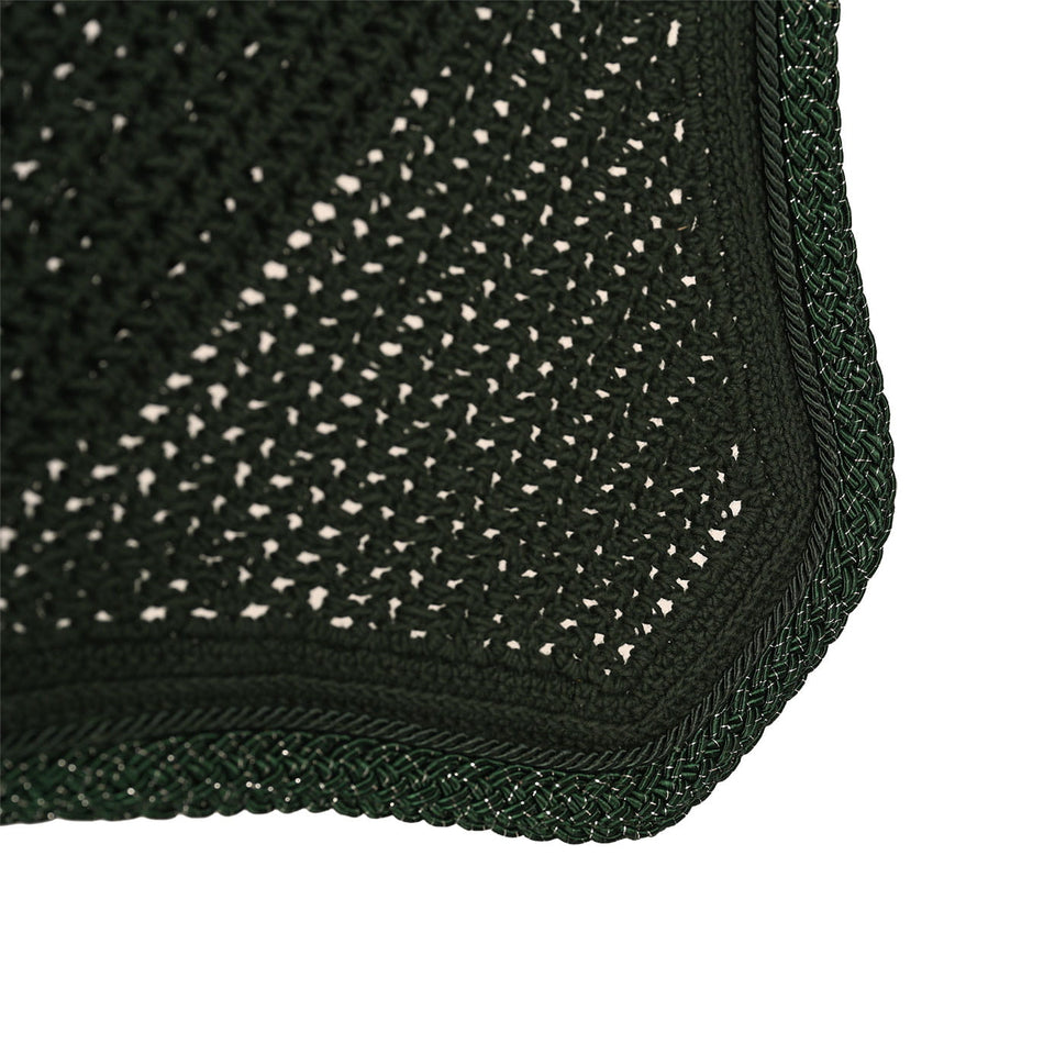 Kentucky Horsewear Wellington Plaited Glitter Rope Fly Veil - Dark Green