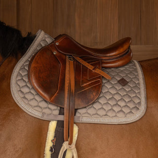 Kentucky Horsewear Classic Onion Plaited Glitter Rope Jumping Saddle Cloth - Beige