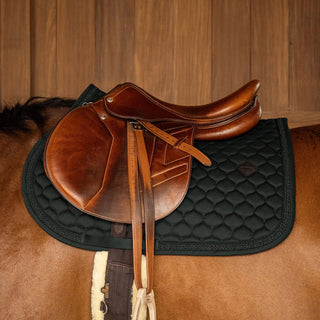 Kentucky Horsewear Classic Onion Plaited Glitter Rope Jumping Saddle Cloth - Black
