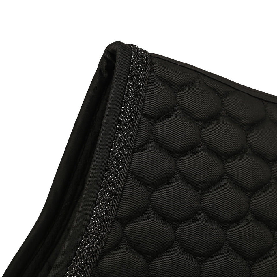 Kentucky Horsewear Classic Onion Plaited Glitter Rope Jumping Saddle Cloth - Black