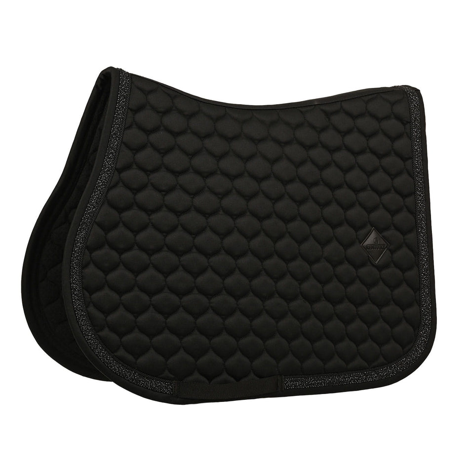 Kentucky Horsewear Classic Onion Plaited Glitter Rope Jumping Saddle Cloth - Black