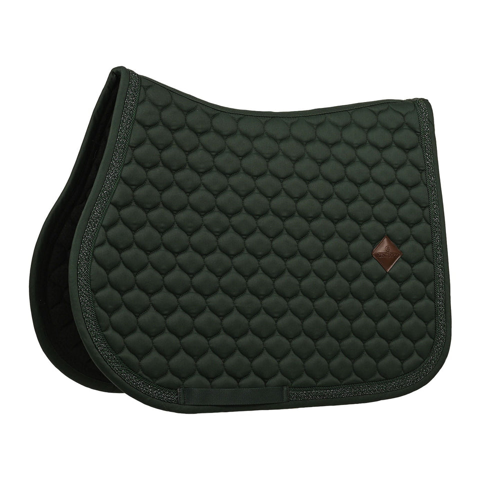 Kentucky Horsewear Classic Onion Plaited Glitter Rope Jumping Saddle Cloth - Dark Green