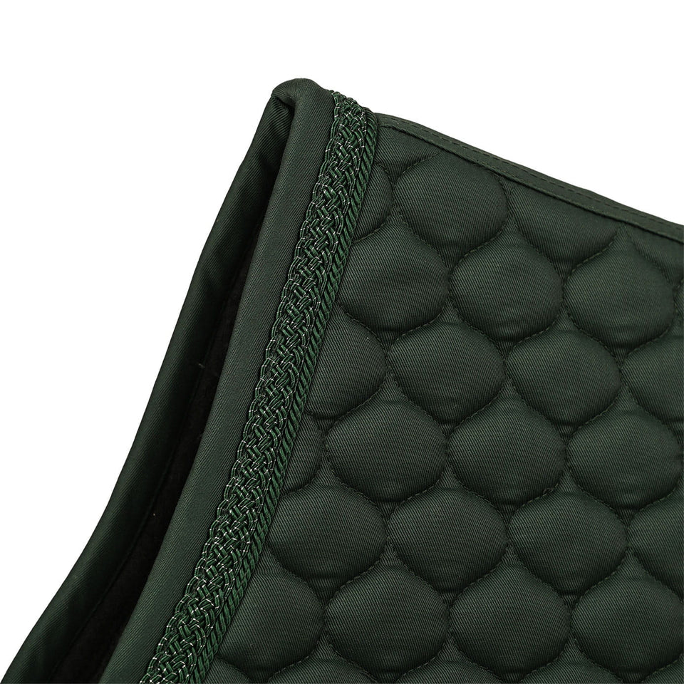 Kentucky Horsewear Classic Onion Plaited Glitter Rope Jumping Saddle Cloth - Dark Green