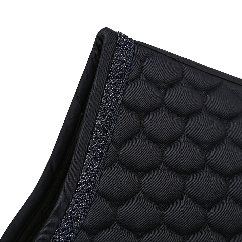 Kentucky Horsewear Classic Onion Plaited Glitter Rope Jumping Saddle Cloth - Navy