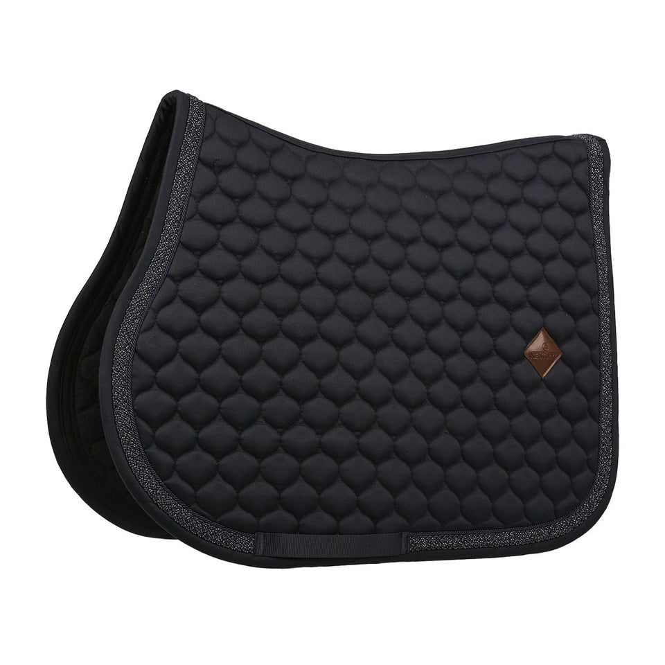 Kentucky Horsewear Classic Onion Plaited Glitter Rope Jumping Saddle Cloth - Navy