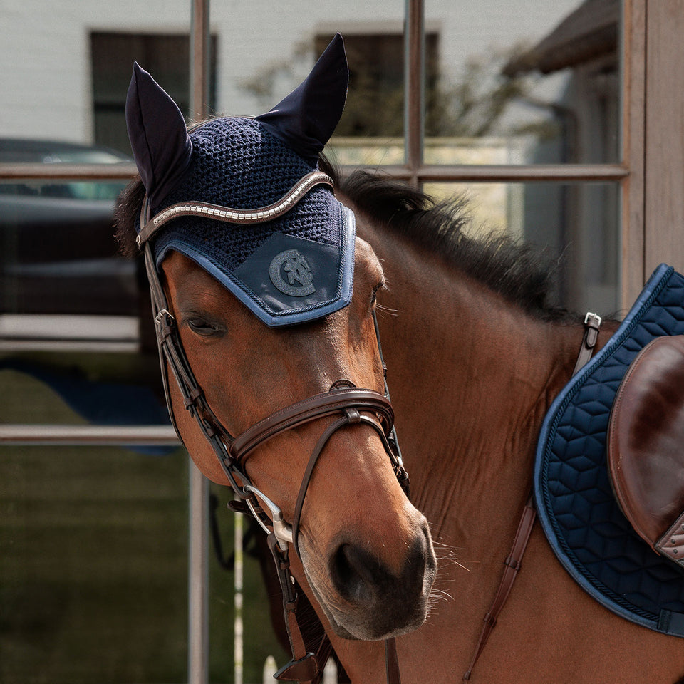 Kentucky Horsewear Wellington Sparkling Fly Veil - Navy