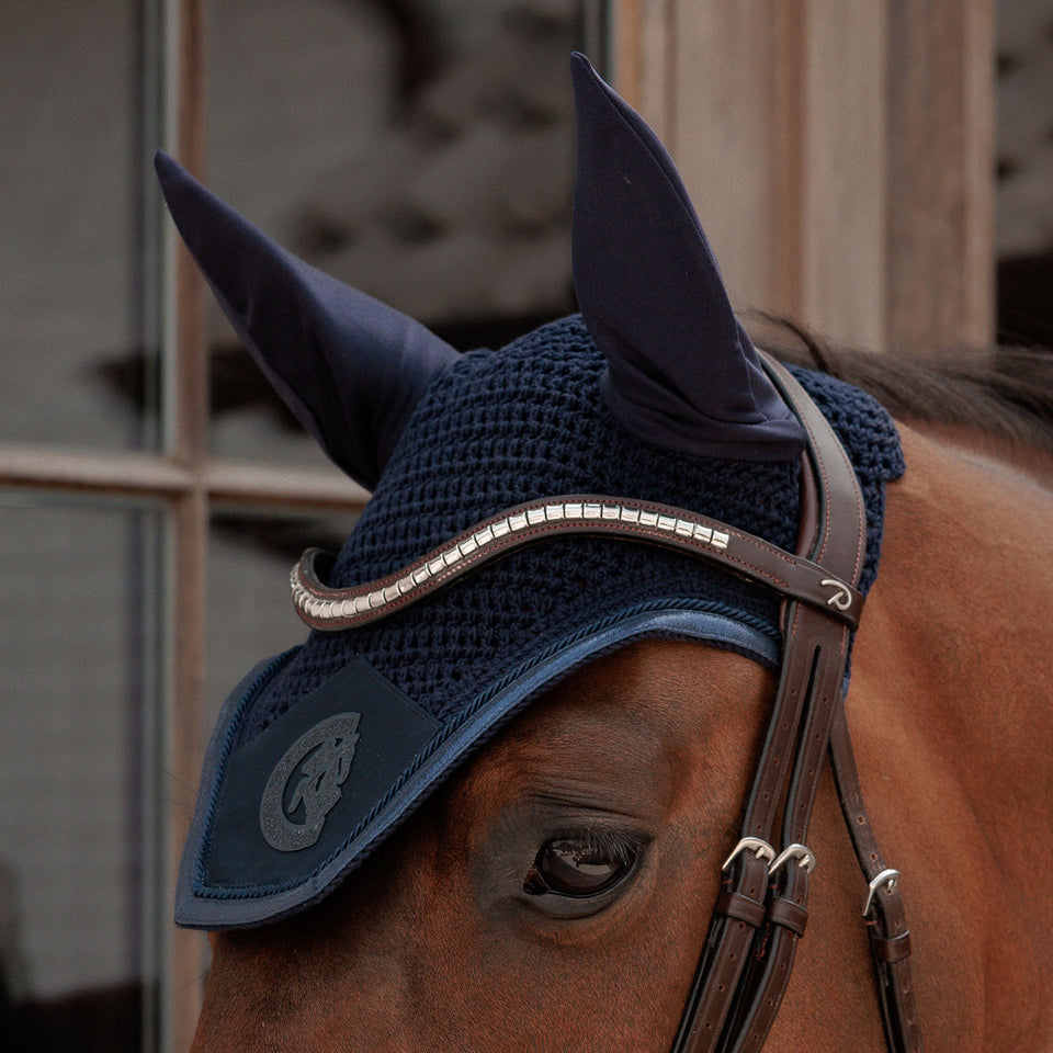 Kentucky Horsewear Wellington Sparkling Fly Veil - Navy
