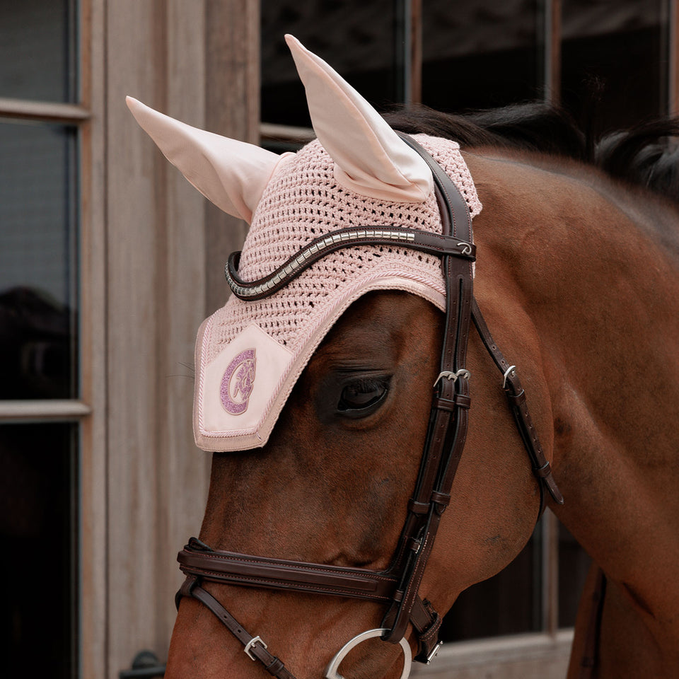 Kentucky Horsewear Wellington Sparkling Fly Veil - Old Rose
