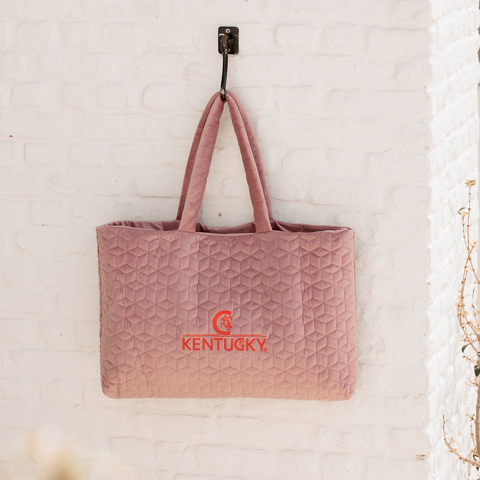 Kentucky Horsewear Velvet Tote Bag - Old Rose