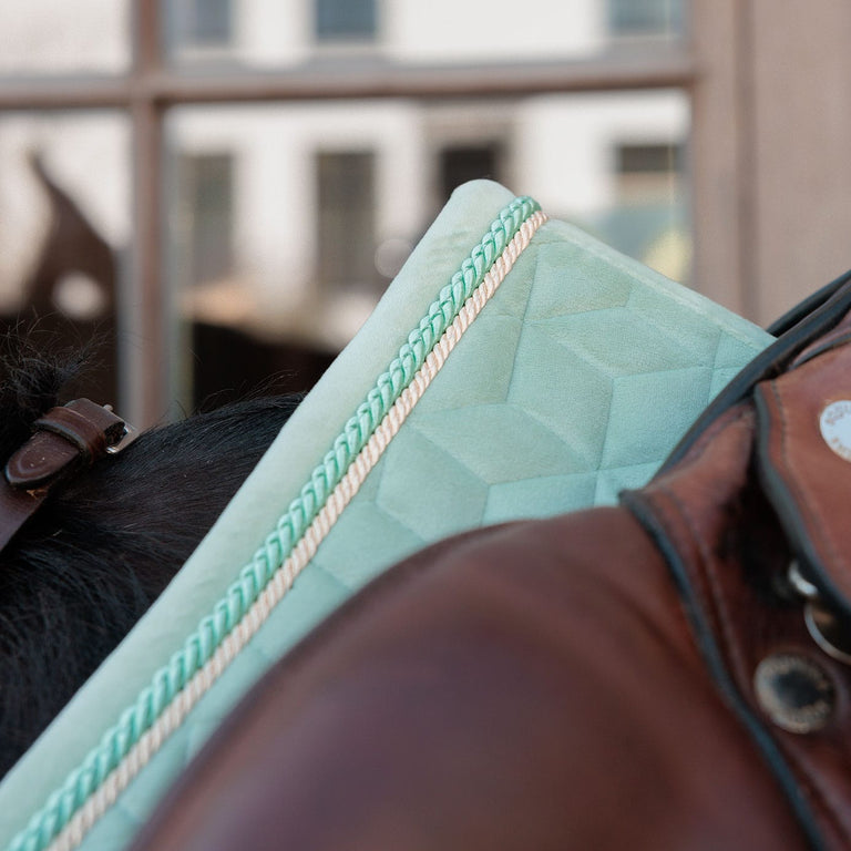 Kentucky Horsewear Velvet Jumping Saddle Cloth - Mint