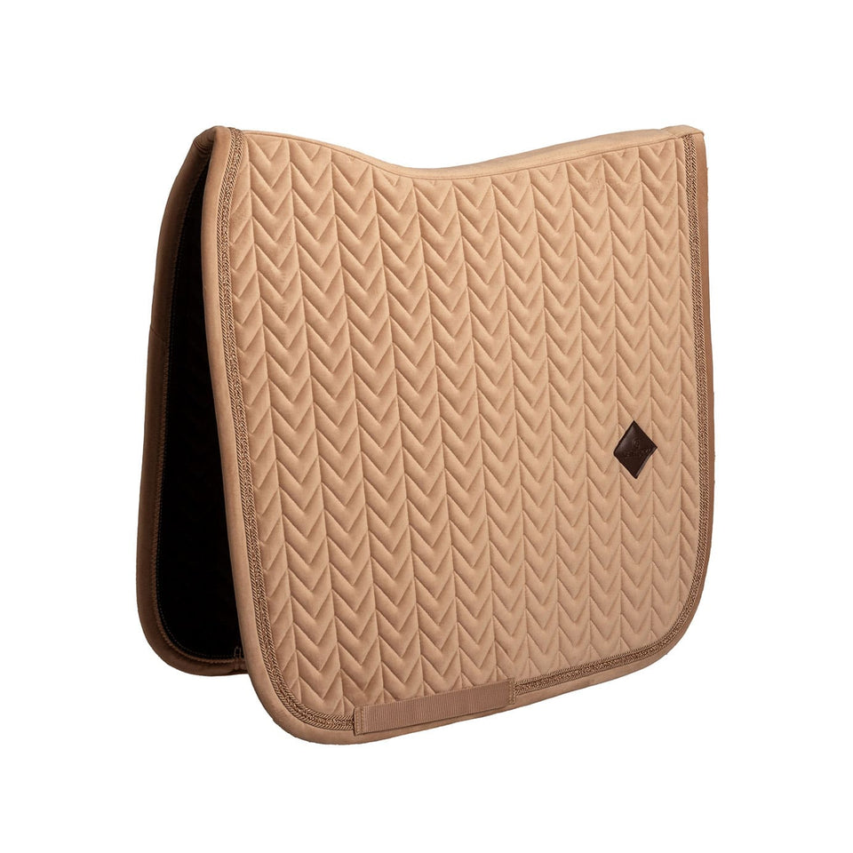 Kentucky Horsewear Velvet Mini Pearls Dressage Saddle Cloth - Beige