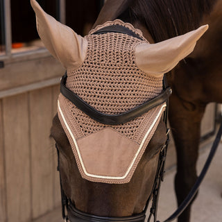 Kentucky Horsewear Wellington Velvet Fly Veil - Beige