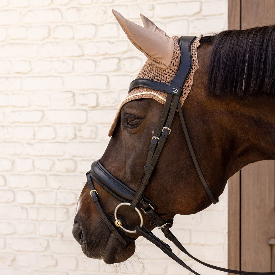 Kentucky Horsewear Wellington Velvet Fly Veil - Beige