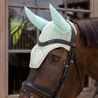Kentucky Horsewear Wellington Velvet Fly Veil - Mint