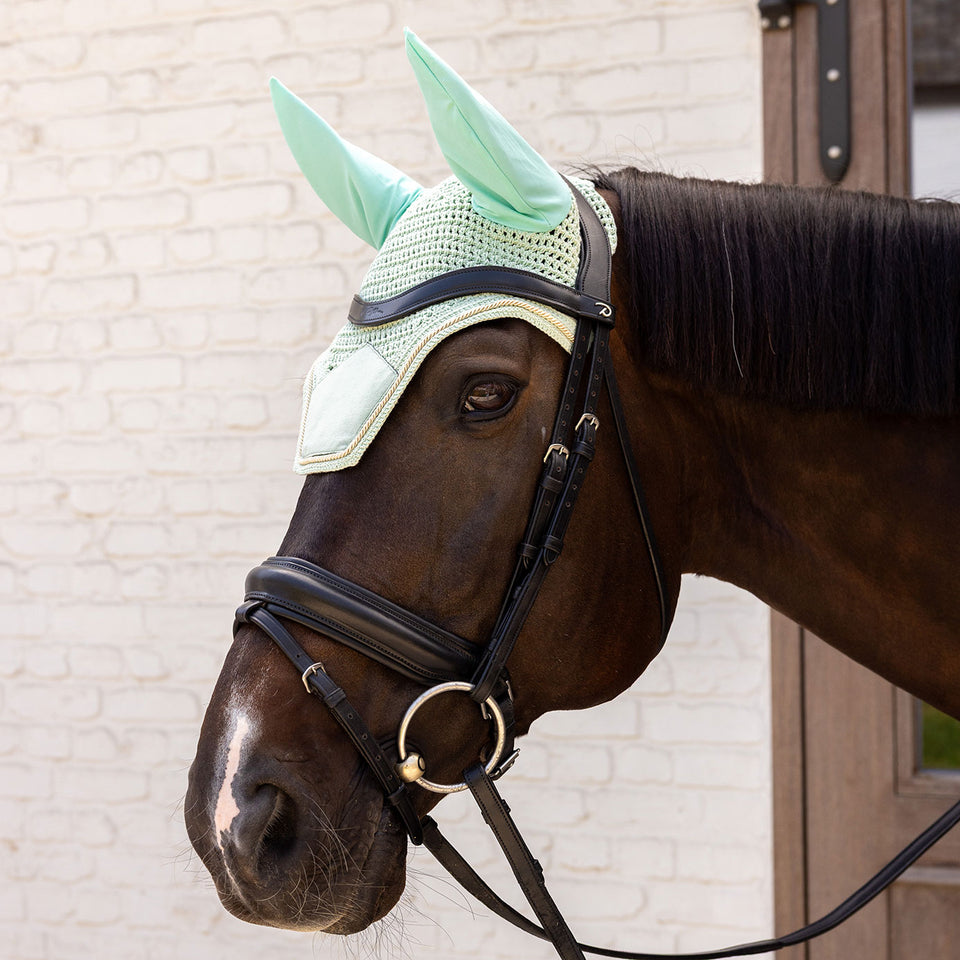 Kentucky Horsewear Wellington Velvet Fly Veil - Mint