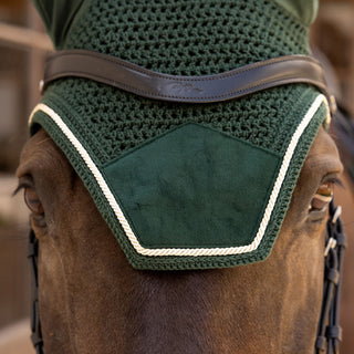 Kentucky Horsewear Wellington Velvet Fly Veil - Pine Green