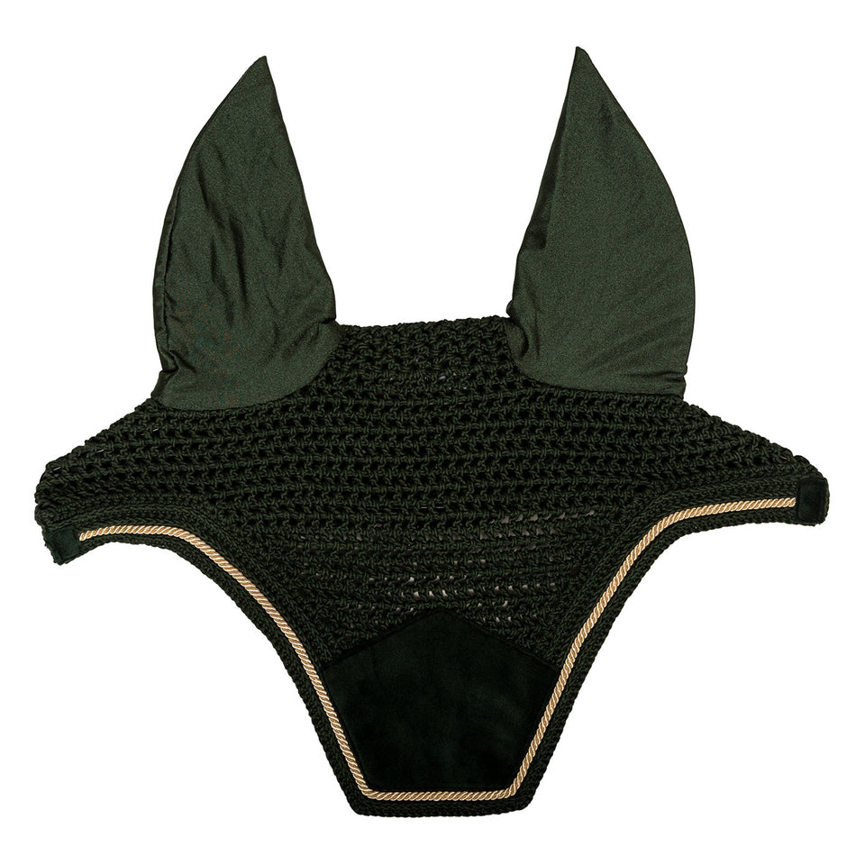 Kentucky Horsewear Wellington Velvet Fly Veil - Pine Green