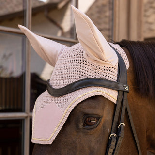 Kentucky Horsewear Wellington Velvet Fly Veil - Soft Rose