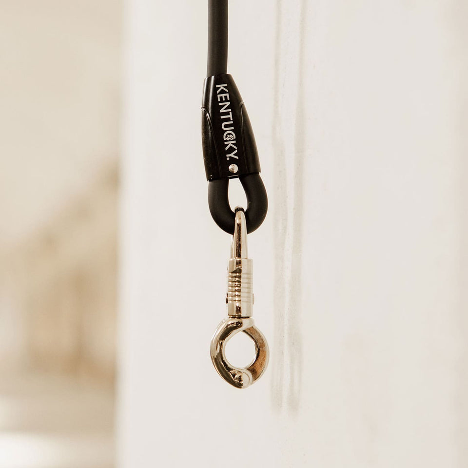 Kentucky Horsewear Silicone Horsebox Lead and Cross Tie - Black