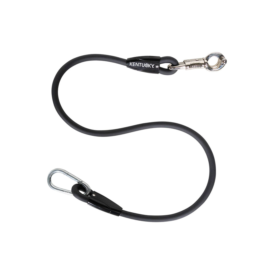 Kentucky Horsewear Silicone Horsebox Lead and Cross Tie - Black