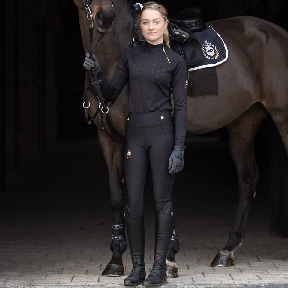 Equidae London Louise High Waist Riding Leggings - Black