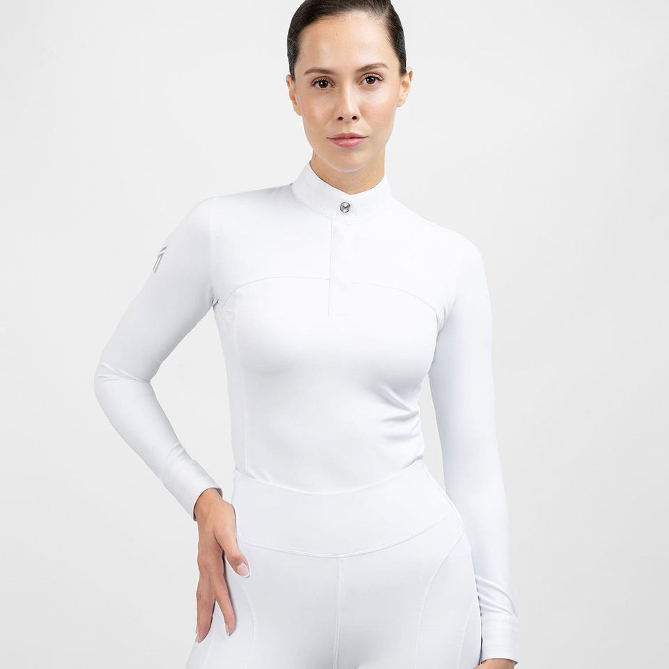 Maximilian Equestrian Era Long Sleeve Show Shirt - White