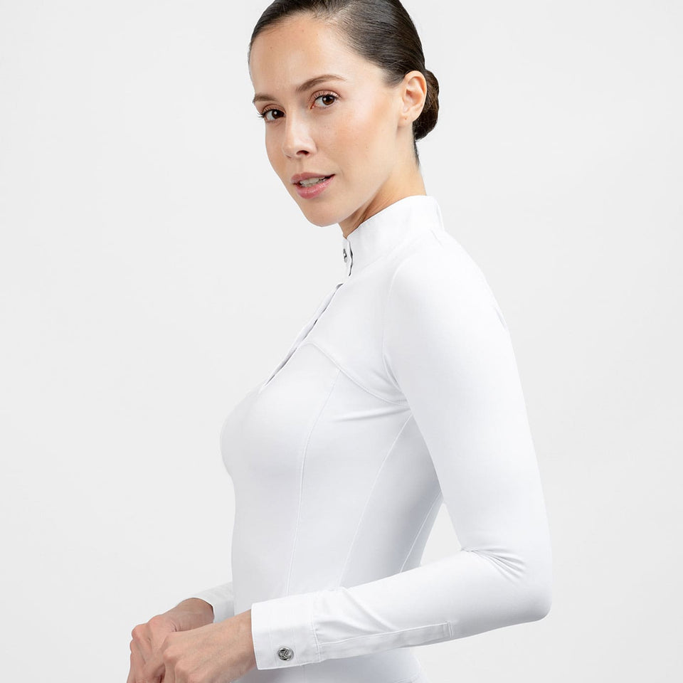 Maximilian Equestrian Era Long Sleeve Show Shirt - White
