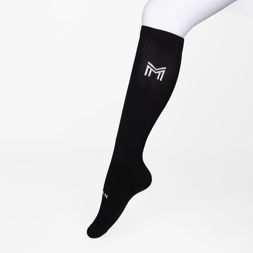 Maximilian Equestrian Flag Riding Socks - Black