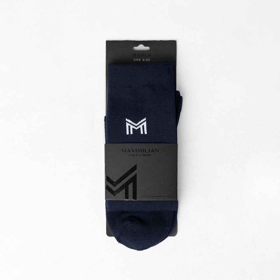 Maximilian Equestrian Flag Riding Socks - Navy