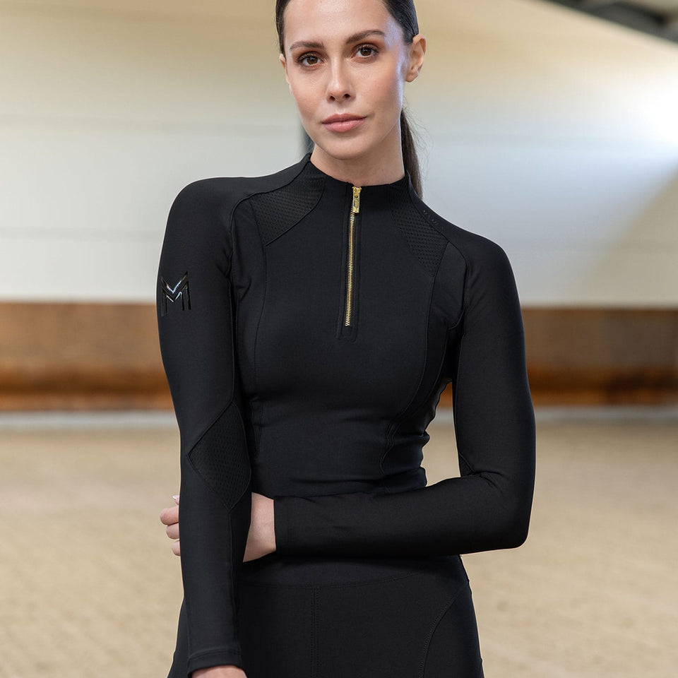 Person Riding Base Maximilian Equestrian Frame Horse Riding Base Layer | Black & Equiport ...