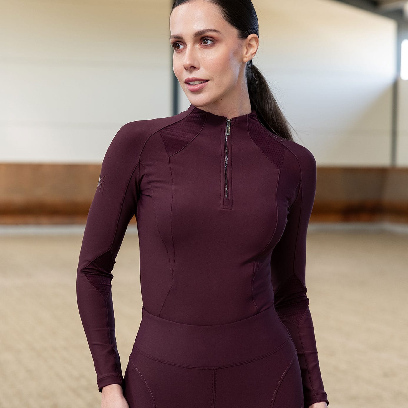 Maximilian Equestrian Frame Horse Riding Base Layer Burgundy maximilian-equestrian-frame-horse-riding-base-layer-burgundy
