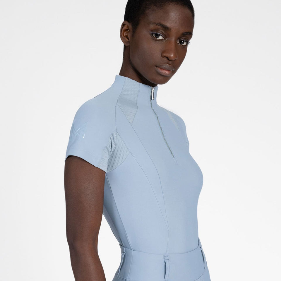 Maximilian Equestrian Frame Short Sleeve Base Layer - Aqua