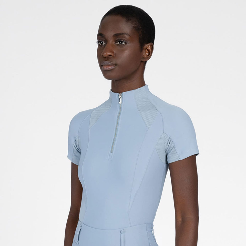 Maximilian Equestrian Frame Short Sleeve Base Layer - Aqua