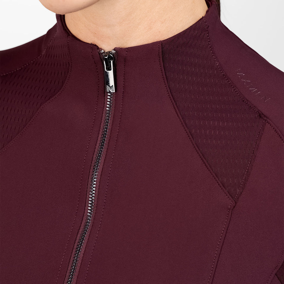 Maximilian Equestrian Frame Short Sleeve Base Layer - Burgundy