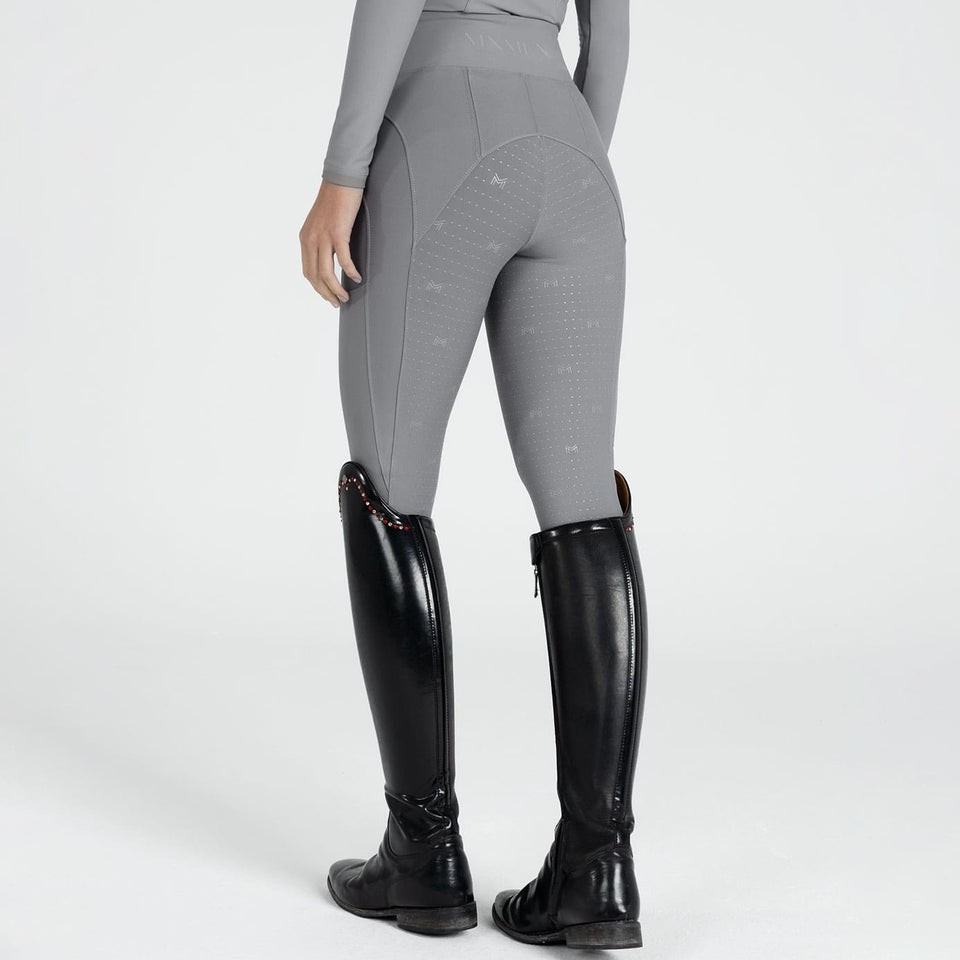 Maximilian Equestrian Outline Riding Leggings - Titanium