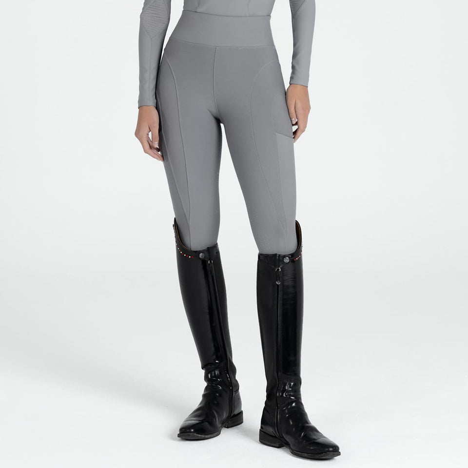 Maximilian Equestrian Outline Riding Leggings - Titanium