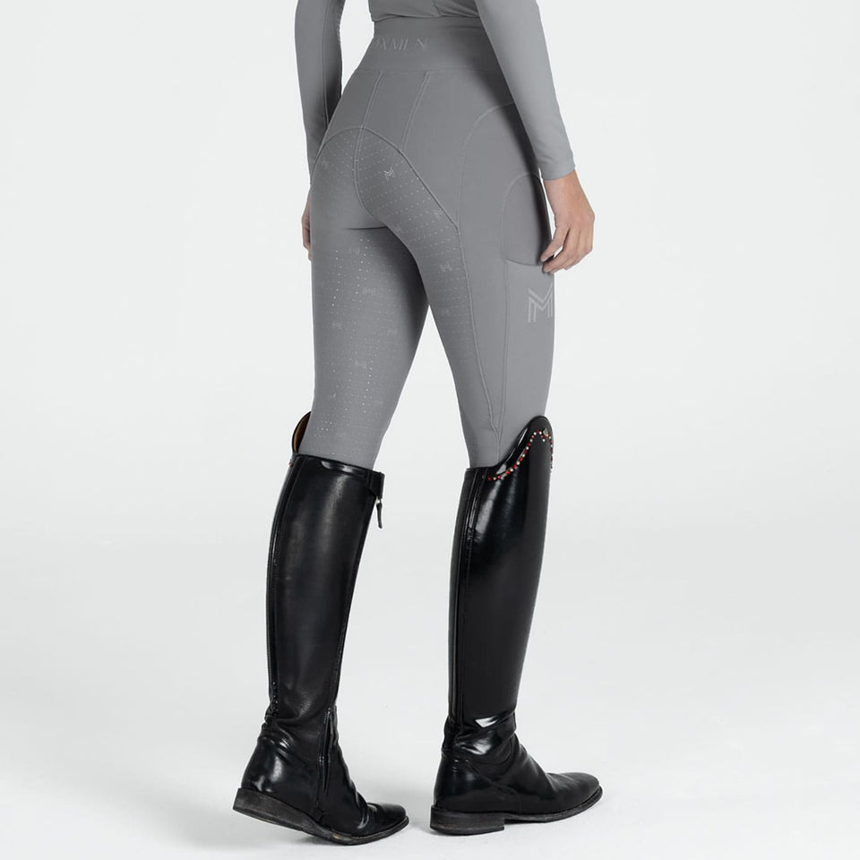 Maximilian Equestrian Outline Riding Leggings - Titanium