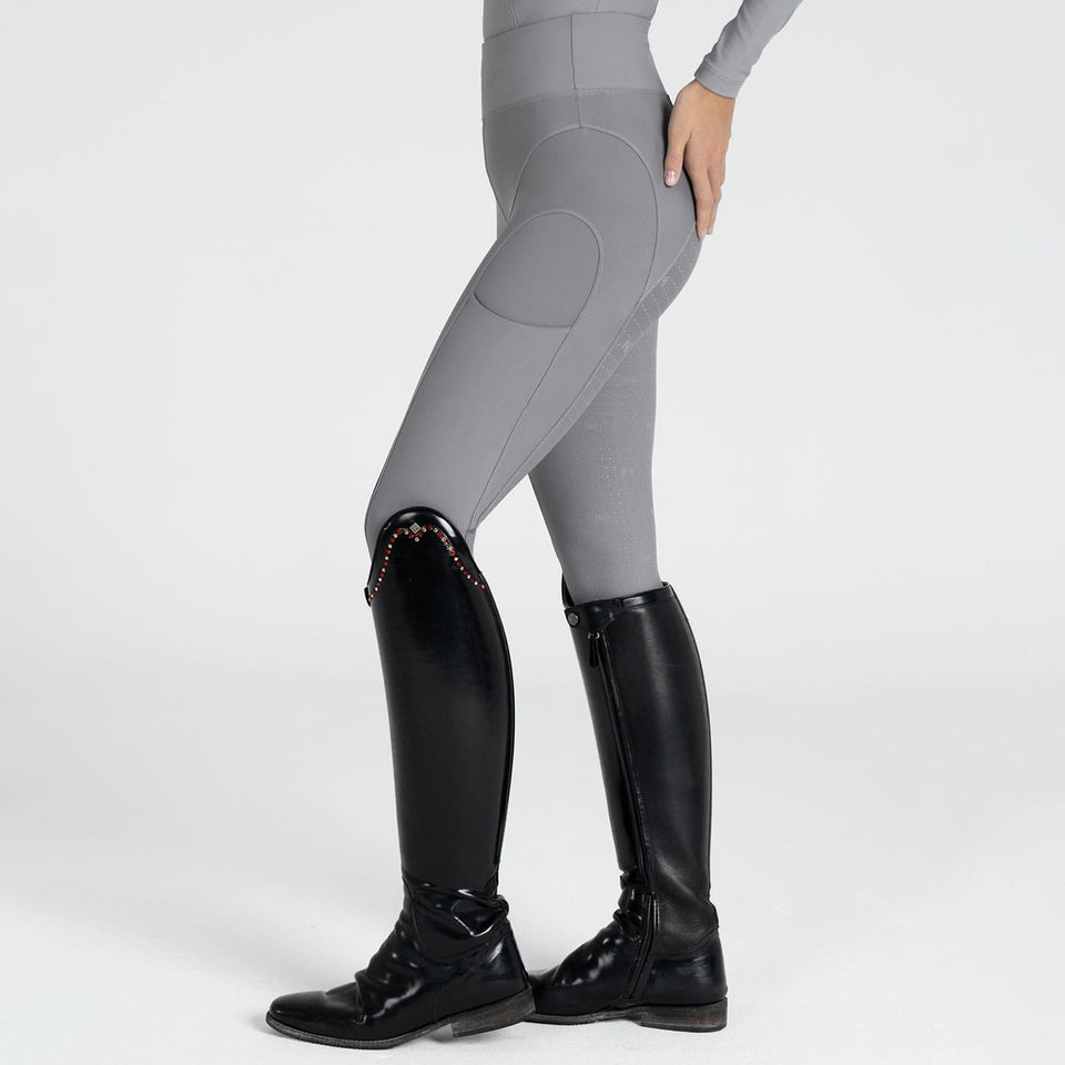 Maximilian Equestrian Outline Riding Leggings - Titanium