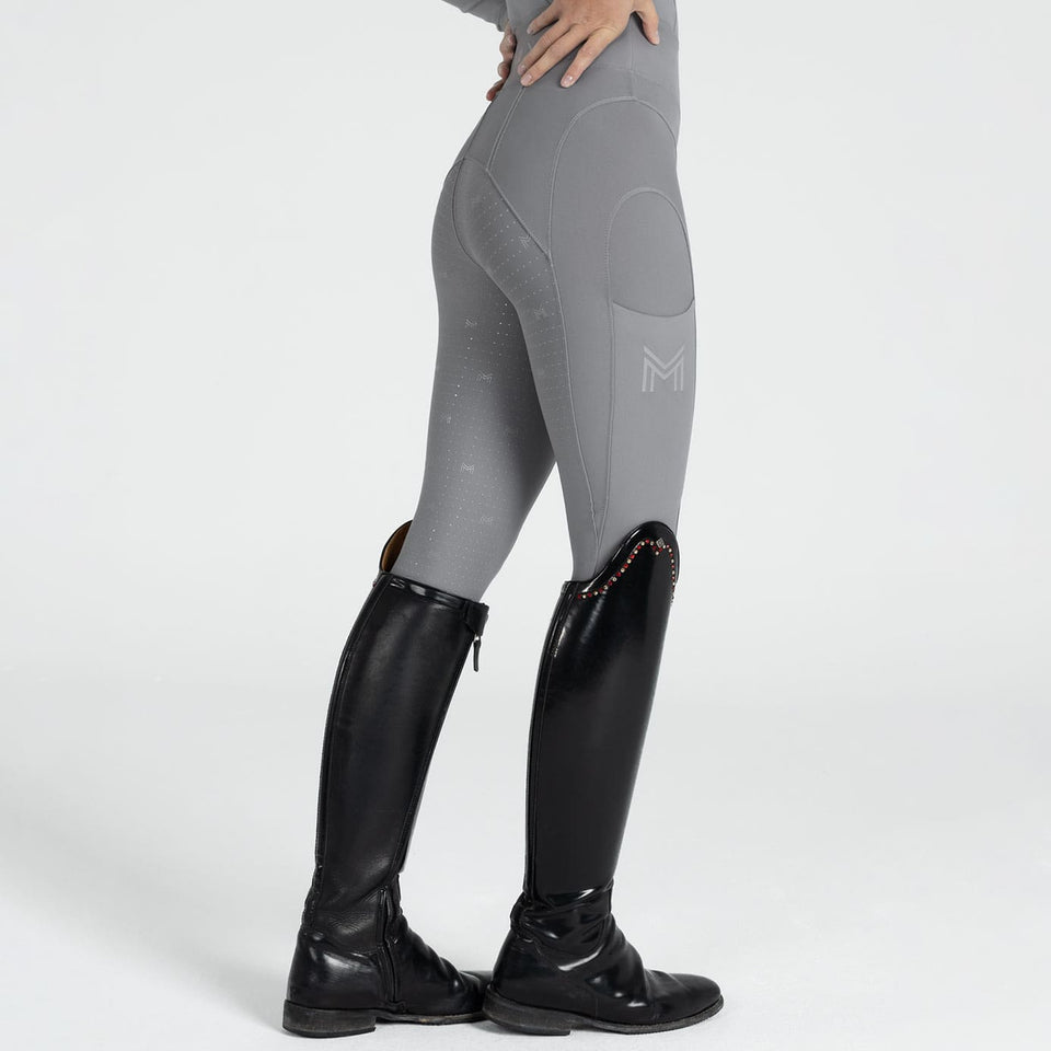 Maximilian Equestrian Outline Riding Leggings - Titanium