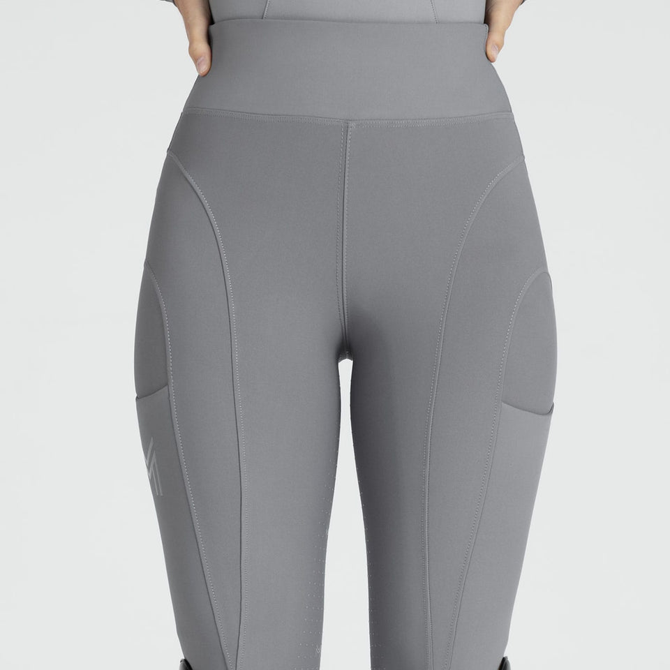 Maximilian Equestrian Outline Riding Leggings - Titanium