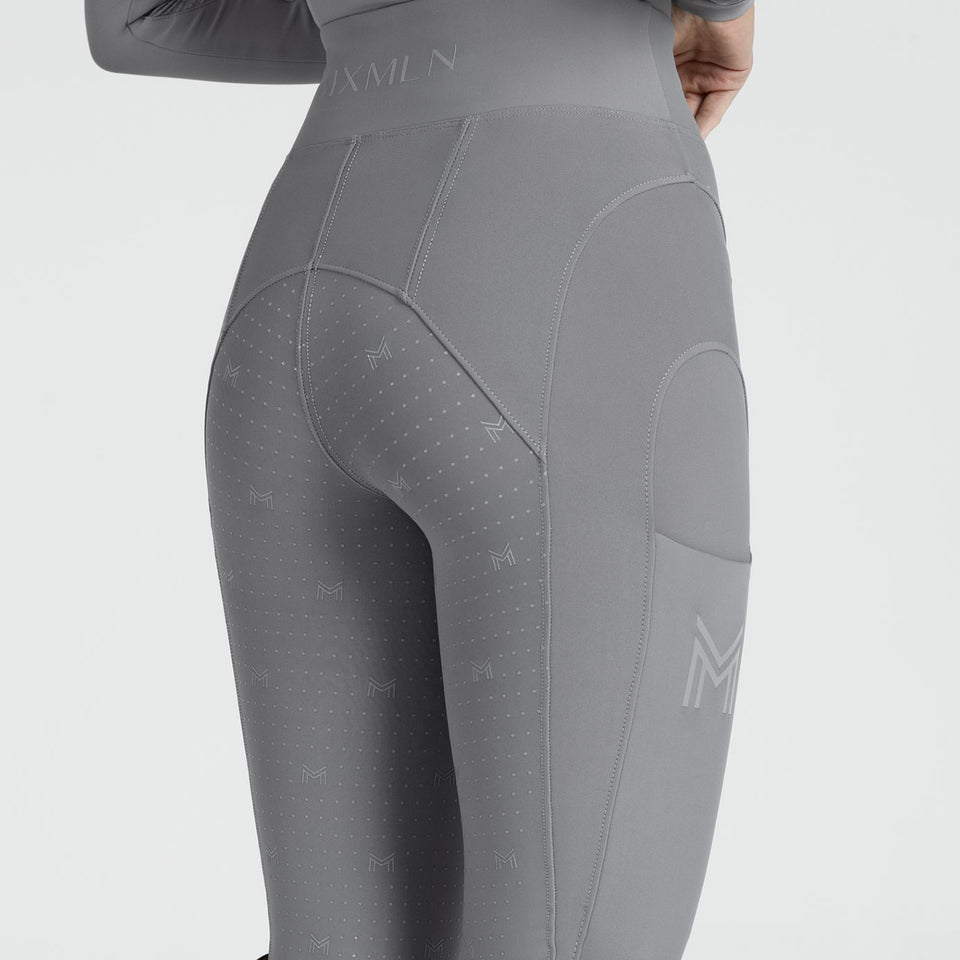 Maximilian Equestrian Outline Riding Leggings - Titanium
