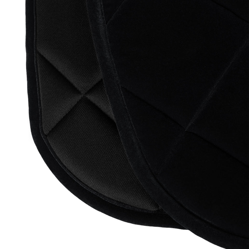 Maximilian Equestrian Velvet Dressage Saddle Cloth - Black